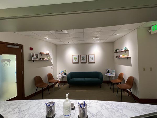 Lobby as seen from front desk of Summit Dental Care